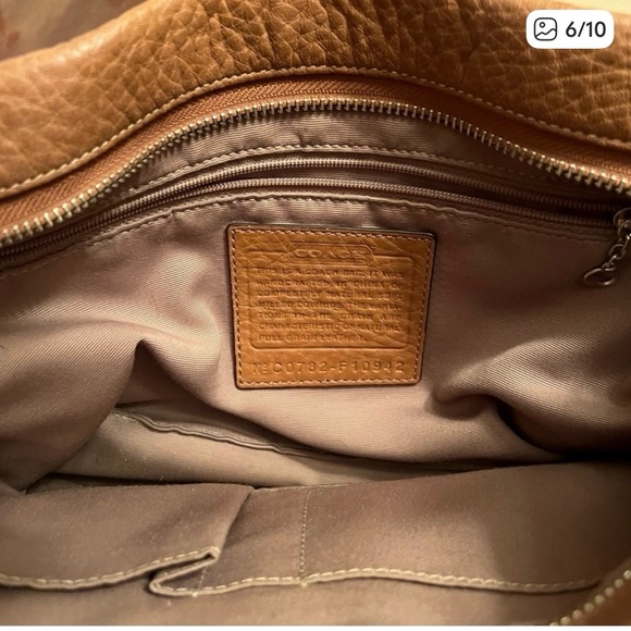 Vintage Coach c0782-f10942 Brown tan Leather Crossbody/ Shoulder bag - Picture 5 of 6